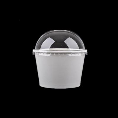 China Ice Cream Paper Bowl Container Disposable Printed Paper Glass Tub With Lid for sale