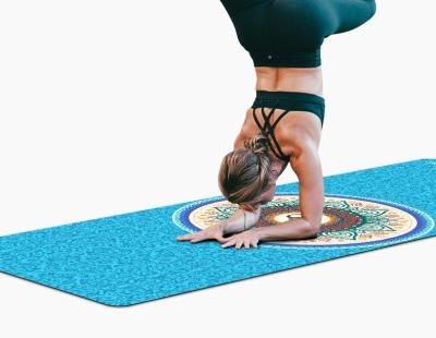 China Nature Rubber Ultra Thin Travel Suede Yoga Mat With Bag Custom Made Sports And Entertainment Workout Mat for sale