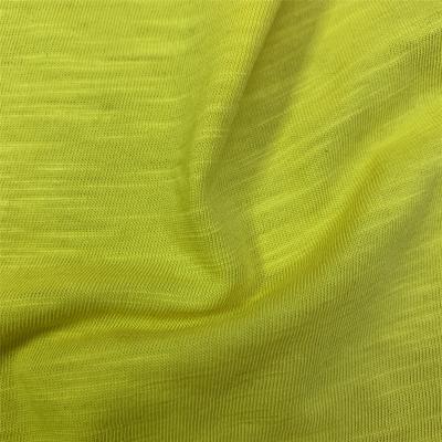 China Wholesale Organic Soft Yellow Bamboo Woven Organic Cotton Modal Knitted Single Jersey Fabric For Running Lot for sale