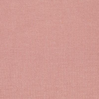 China Viable Factory Solid Color High Quality Pink Nylon Spandex Knitted Rib Fabric for sale