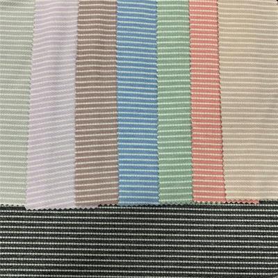 China StockLot Factory Direct Selling Viable Yarn Dyed Striped Full Color Selection 1X1 Rib Knit Fabric TR Rib For Woman for sale