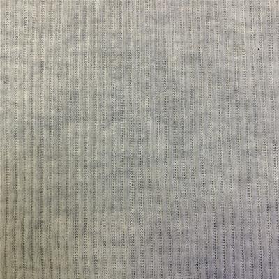 China Double Pill Heather Gray Variegated Rib Knit Fabric Anti Stretch Rayon 200GSM Polyester Fabric for sale