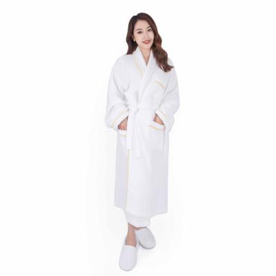 China QUICK DRY Fluffy Thick Microfiber Flannel Velvet Bathrobe For Men And Women Customized Logo Pile Bathrobe And Size For Hotel for sale