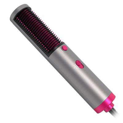 China Hot OEM Private Label Hair Straightener One Step Foldable Hair Dryer Brush Comb Machine Flat Iron Airbrush for sale