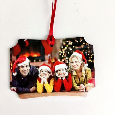 China Popular Christmas Gift MDF Personalized Sublimation Blank Bulk Christmas Ornaments Discs Supplies For DIY Christmas Tree Decor for sale