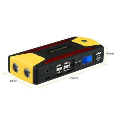 China 4 USB Port 10000mah 12v 24 Portable Emergency Tool Kit Battery Charger Booster Cable Jumpstarter Car Power Bank With Compressor for sale