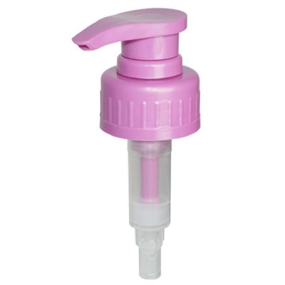 China Non Spill Factory Closure 24mm 28mm Lotion Pump Dispenser Custom Ribbed Lotion Pump for sale