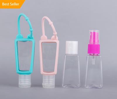 China Custom Empty Clear Transparent Fine Mist Hand Sanitizer Personal Care PET 30ml Plastic Spray Bottles for sale