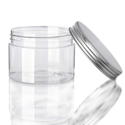 China Skin Care Cream Eye Cream Label Custom 50g 100g 150g 200g Eco Recycled Clear Transparent PET Plastic Cosmetic Packaging Jar With Lid for sale