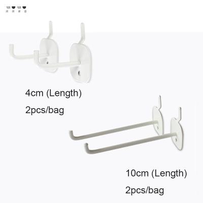 China Simple Metal Display Pegboard Hooks Wide 4cm 10cm Contemporary Slatwall Wall Organization for sale