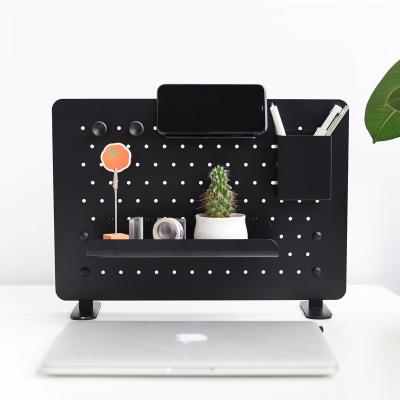 China 437mm Minimalist Home Functional Metal Pegboard Peg Board Display Organizer Desk for sale