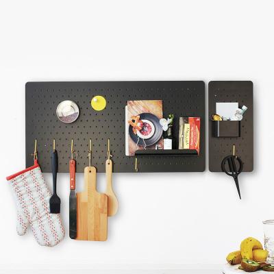 China Viable Wholesale Wall Mounted Pegboard Shelf Storage Racks And Racks Kitchen Organizer for sale