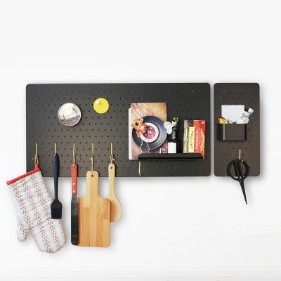 China Sustainable Display Storage Pegboard Shelves Mounted Floating Kitchen Accessories Organizer for sale