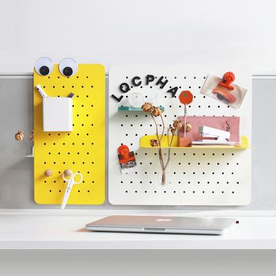 China Custom Free Metal Pegboard Decor Desk Divider Metal Installation Desk Organizer for sale