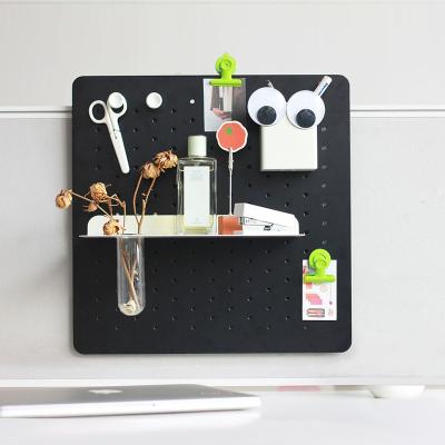 China Living Room Stationery Storage Organization Metal Pegboard Divides Organizer Office Desktop Decoration for sale