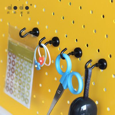 China Contemporary Powerful Strong Hook Kitchen Pegboard Magnet Display Home Black Magnetic Hooks for sale