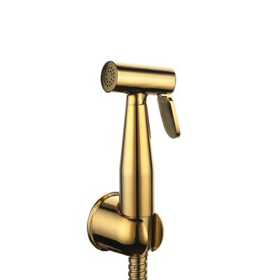 China Personal Hygiene Modern Whole Brass High Pressure Shattaf Seal Bathroom Square Handheld Bidet Sprayer for sale