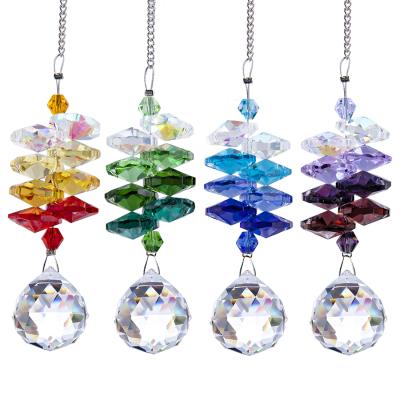 China Minimalist H&D Window Hanging Suncatcher Rainbow Maker 20mm Chandelier Crystal Ball Prism Chakra Octagon Bead Decor Set, Pack of 4 for sale