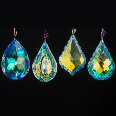 China Home Decorations.Gifts Colorful Prisms Sun Catcher H&D Crystal Chandelier Crystals Hanging Lamp 76mm, Pack of 4 for sale