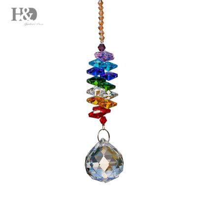 China H&D 30mm Handmade Window Chandelier Crystal Ball Suncatcher Rainbow Maker Ornament Chakra Waterfall Sun Catcher Garden Hanging Decor for sale