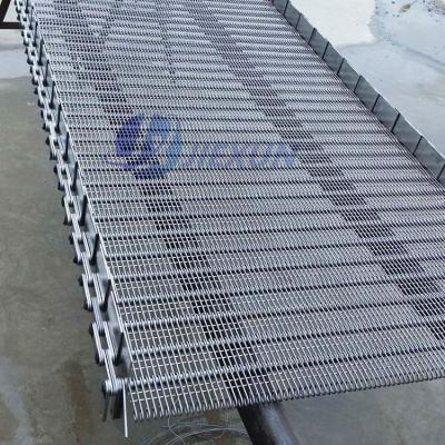 China Heat Resistant Ss304 Eye Tie Wire Mesh Belt, Conveyor Belt Cooking, Refrigeration, Cleaning Machinery And Equipment for sale