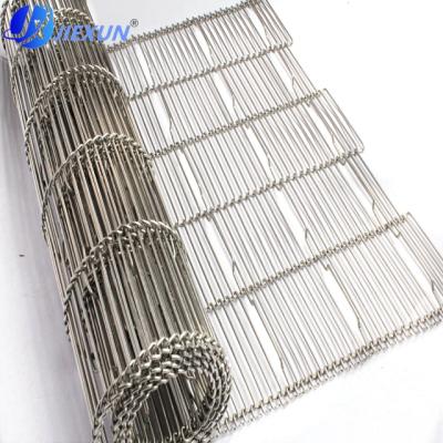 China Heat Resistant Modular Conveyor Belt For Pizza Oven Stainless Steel Wire Mesh Cable Flat Belt Conveyors for sale