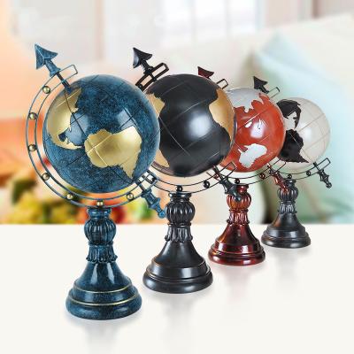 China European Home Accessories China Style Globe American Rotating Desk Ornaments Resin Crafts For Home Business Study Table for sale