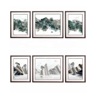 China The hanging painting of Jingdezhen living room landscape picture of porcelain arts classic porcelain dish archaize ceramic painting for sale