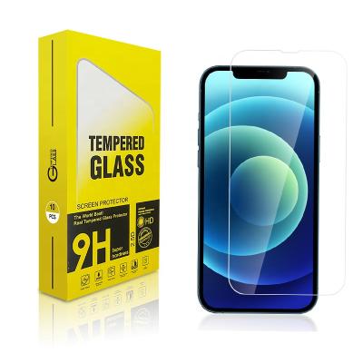 China Compatible with Most Wholesale Cell Phone 9H Tempered Glass Screen Protector Case For iPhone 13 Pro 13 Max 10 Packs One Box for sale