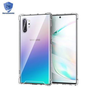 China 2019 Clear Shock Absorption Shockproof Case For Samsung Note 10 10 Plus , 2 In 1 Clear TPU PC Case 4 Corners Bumper Cover For Galaxy Note 10 Pro for sale