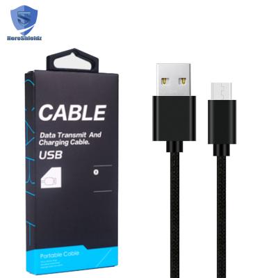 China High Quality Nylon Braided Micro USB USB Cable, 2M Tangle Free 2A 6.6FT Fast Charging Connector Micro Cable for Android for sale