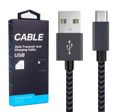 China Micro-USB Cable 3FT, Fast and Durable Micro USB 2.0 Cable Nylon Braided V8 Tangle-Free Charging Cable for Samsung/HTC/Sony/LG/OPPO/HUAWEI for sale