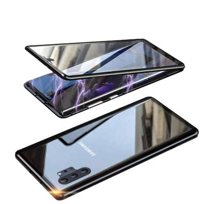 China Anti Slot For iPhone 11/11 pro/11 pro Phone Case 2 Sides Tempered Glass Cover Metal Full Page 360 ​​View Magnetic Case for sale