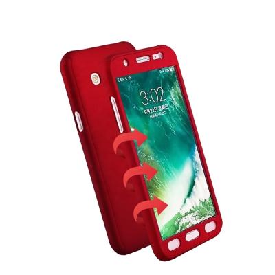 China Anti Slot J3 pro/j5 pro/j7 pro case for Samsung J710/J720/J730 Ultrathin 360 Full Protection Hard PC Case J7 PRO 3 IN 1 Shockproof 360 Case with Glass Protector for sale