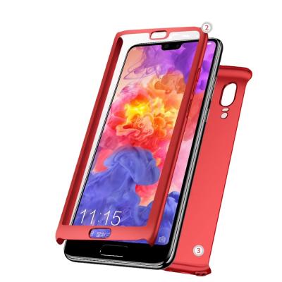 China Anti Slot Para Case for Huawei 3 in 1 Front + Back 360 Case for Huawei P20, Full Coverage PC Case with Tempered Glass Screen Protector for Huawei P30 360 Case for sale