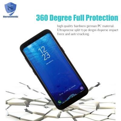 China Waterproof/Anti-scratch/Hard Body PC 360 Shockproof Anti-shock Full Matte Case For Samsung Galaxy S8 With Warm Curling TPU Screen Protector for sale