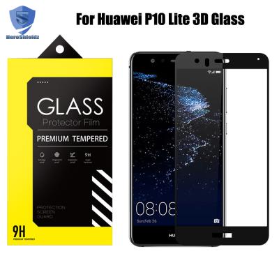 China P10 LITE Screen Protector Wholesale High Quality 0.2mm 3D Full Cover For Huawei P10 Lite Tempered Glass 9H Screen Protector Wholesale for sale