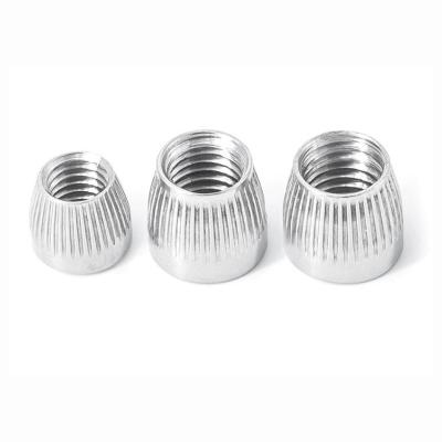 China Heavy Industry 201 Stainless Steel 304 Cone Nut Implosion Knurled Nut M6M8M10M12 for sale