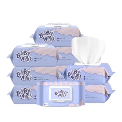 China Eco-Friendly OEM Wholesale Baby Wet Wipes Wet Wipes With Shake Sheets 80 Sheets Customizable Logo Pack for sale