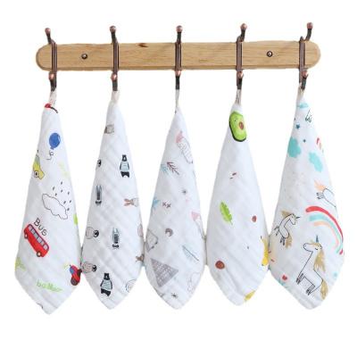 China Soft And Absorbent Small Square Scarf OEM Kids Towel Viable Pure Cotton Wholesale Children's Saliva Cloths for sale