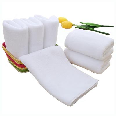 China Viable Wholesale Hotel Luxury Five Star Pure Cotton Towels White Towel Beauty Salons Can Customize Logos for sale