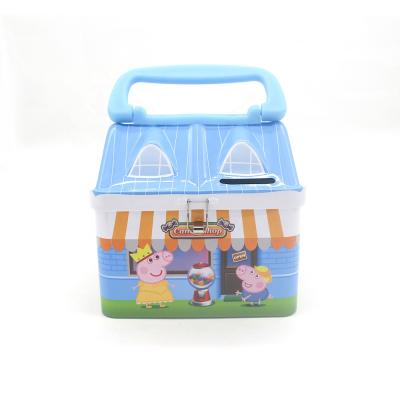 China Recycled Materials Pig Family Cookies Tin Can Are Popular In 2021 for sale