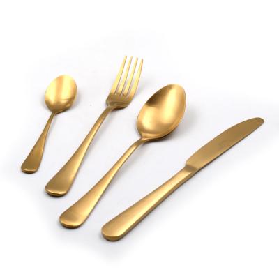 China 16Pcs Viable Titanium PVD Gold Plated Spoons, Gold Flatware, Gold Cutlery for sale