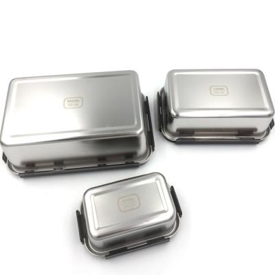 China Modern Leak Proof Lunch Box Stainless Steel Food Storage Container Set 850ml for sale