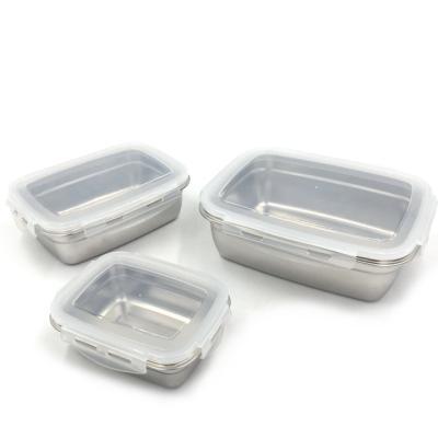 China Freshness Preservation Stainless Steel Food Storage Container Lunch Box Crisper for sale