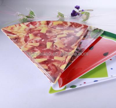 China Sustainable plastic pizza plate /melamine pizza plate for sale