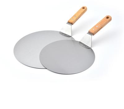 China Durable Wooden Handle Set Pizza Cutter Stainless Steel Blade Pizza Peels Pizza Skin for sale