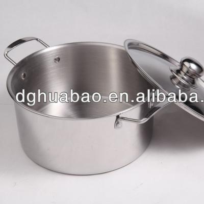 China Sustainable high quality stainless steel pot with double bottom for sale