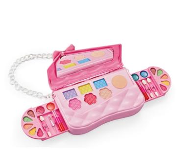 China For Girl Simple Beauty Set Cosmetic Case Bag DIY Shoulder Play Safe Home Dress Up Gifts For Kids Make Up Toys Girl Gift for sale