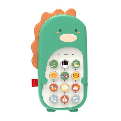 China For Kids DF Dancing Dinosaur Music Baby Cell Phone Electric 2021 Cheap Toy With Music Baby Toys Made In China Educational Toy for sale